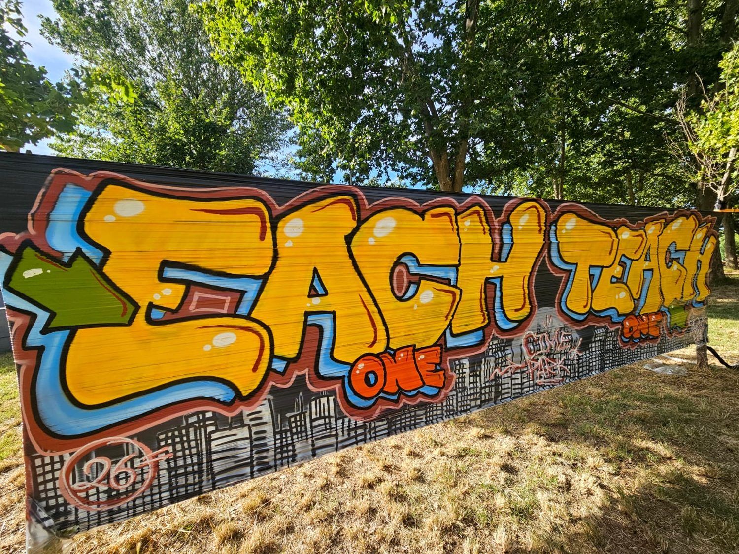 Each One Teach One, live painting at Parco XXII Aprile